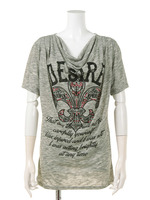 ミックススラブドレープTシャツ（ユニセックス）