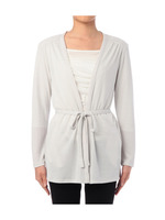 ウエストリボンボーダーカーディガン