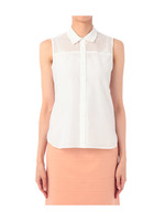 チェック使いノースリーブシャツ