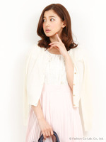 ビジューボタンベーシックカーディガン