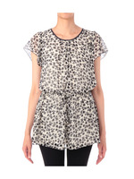 ボタニカル柄フロントタックプルオーバー