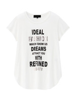 箔ロゴプリントTシャツ