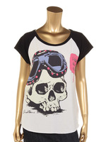 skull　riderラグランTシャツ