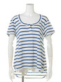 【BED＆BREAKFAST】Gauze　Stripe　U−Neck　Tee
