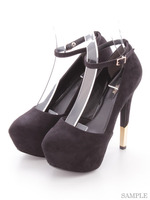 カラーブロックハイヒール美脚ストラップパンプス