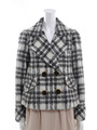 ガーリーチェックショートコート