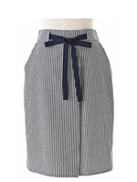 フロントリボンストライプスカート