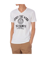 カレッジ風VネックTシャツ