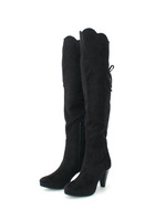 スカラップ折り返しロングブーツ