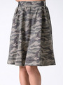 バイオウォッシュ迷彩柄ひざ丈フレアーSK