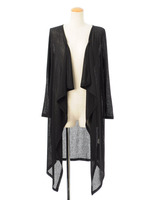 薄手ロングトッパーカーデ