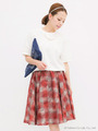 CHECK FLAR SKIRT