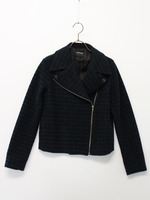 ガンクラブチェックライダースブルゾン