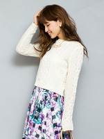 ケーブルショートニット(set up対応)