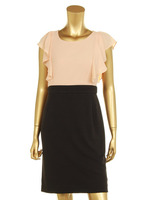 フリルシフォンコンビワンピース