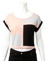 ブロッキングニットTOPS