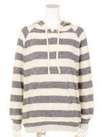 ボーダーニットソーパーカー