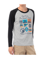 ワッペンプリントラグラン長袖Tシャツ