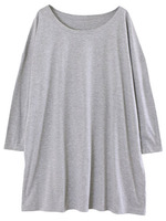 肩ビジュー付チュニックワンピ