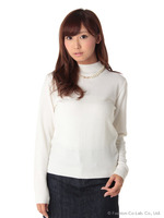 カシミアタッチスタンドネックP/O