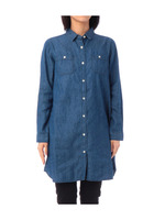 ダブルポケットデニムシャツワンピース