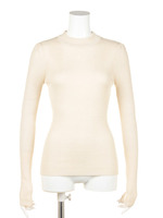 リブハイネックニット