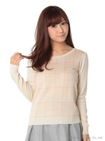 チェック柄ニット