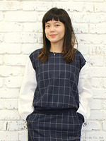 【mystic】格子柄切替プルオーバー