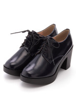 厚底レースアップシューズ