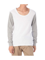 30フライス袖配色ロンT