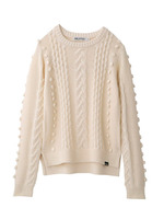 CABLE STITCH L/S P/O SWEATER