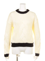 【FEMININE】MODERNケーブルニットtops