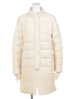 【L'est Rose Paris】スライバーニット切替コート