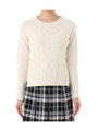 格子柄コンパクトニットプルオーバー