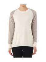 裾オーガンジーニットプルオーバー