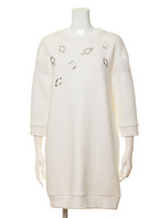 [Salon de Balcony]裏起毛ビジューワンピース