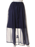 シフォンレイヤードスカート