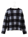 シャギーチェックプルオーバー