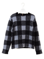 シャギーチェックプルオーバー