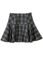 チェック柄セミフレアスカート