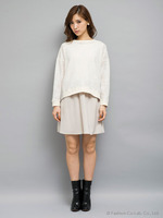 レースボーダーレイヤードワンピ