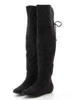 【vanitybeauty】ラインストーン付ニーハイブーツ