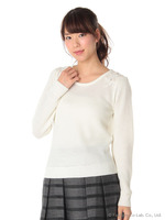 ショルダーレースニットPO