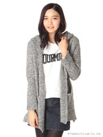 フード付ニットガウン