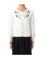 フラワーモチーフニットカーディガン