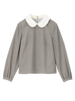 レーズチェックブラウス