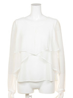 【mystic】フリル重ね長袖プルオーバー