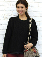 【mystic】裾パイピングケーブルフレアプルオーバー