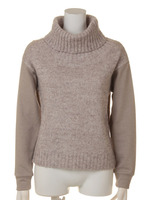 【mystic】袖スウェットオフタートルプルオーバー