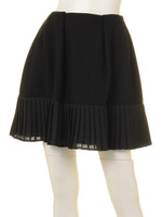 サテンプリーツ切替タックスカート